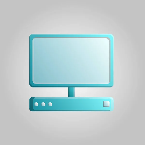 Vacker medicinsk utrustning monitor ikon på en vit bakgrund — Stock vektor
