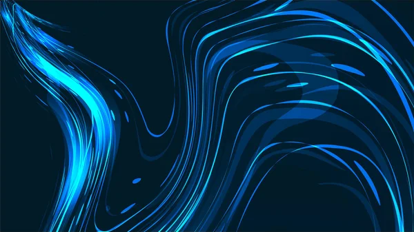 Abstrait bleu beau numérique moderne magique brillant énergie électrique laser texture néon avec des lignes et des bandes d'ondes, fond — Image vectorielle