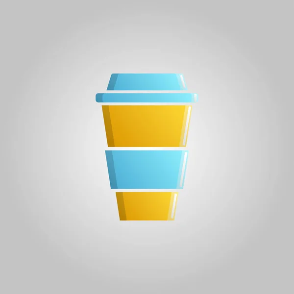 Eine große belebende erfrischende Tasse leckerer, kräftiger Kaffee am Morgen auf weißem Hintergrund — Stockvektor