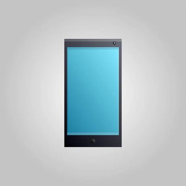 Digital modern touchscreen mobile phone smartphone on a white background. Vector illustration — Stock Vector