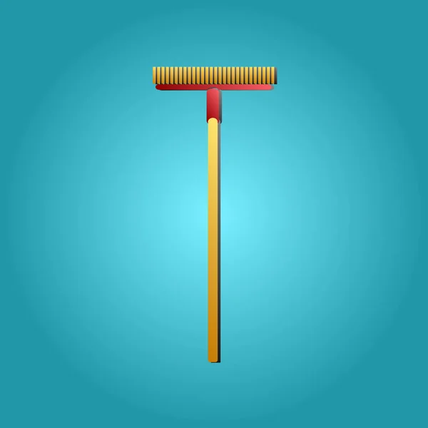 Tool for repair and construction of a mop for cleaning on a blue background. Vector illustration — Stock Vector