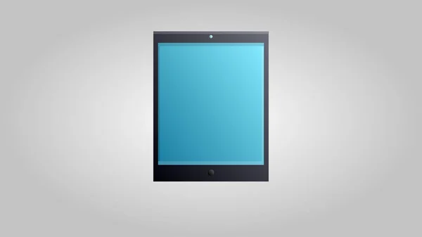 Digitales modernes Touchscreen-Tablet auf weißem Hintergrund. Vektorillustration — Stockvektor