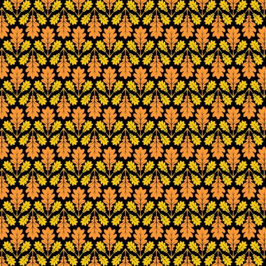 Meşe yaprağı deseni. Vektör çizim