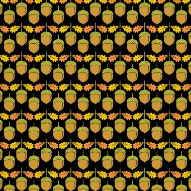 desen ile meşe palamudu. vektör çizim