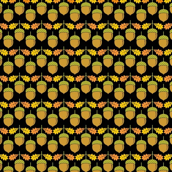 desen ile meşe palamudu. vektör çizim