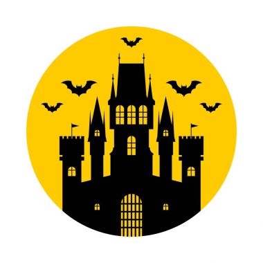 Cadılar Bayramı, fairytale kale. Vektör çizim