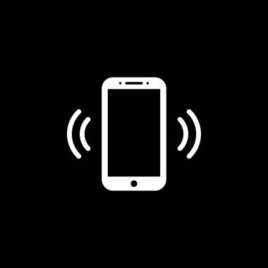 Akıllı telefon düz vektör simgesi. Telefon düz vektör simgesi