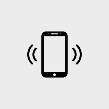 Akıllı telefon düz vektör simgesi. Telefon düz vektör simgesi