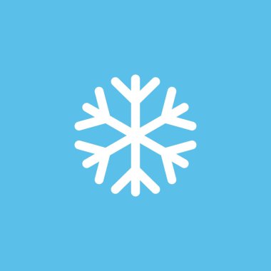 Kar tanesi düz vektör simgesi