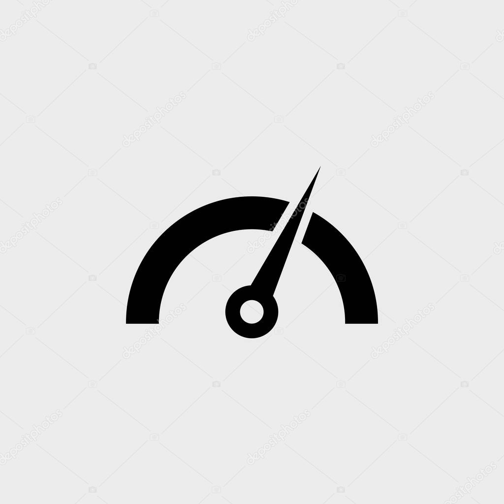 Speedometer flat vector icon