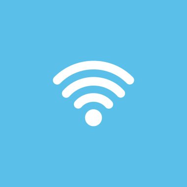 Wi fi düz vektör simgesi