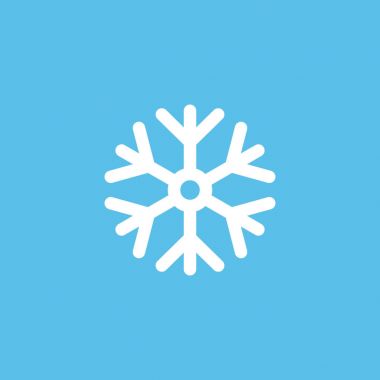 Kar tanesi düz vektör simgesi