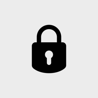 asma kilit düz vektör simgesi