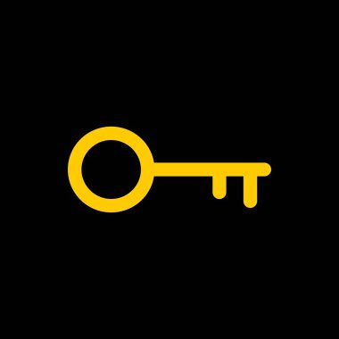 anahtar düz vektör simgesi