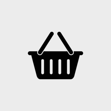 Sepet düz vektör simgesi