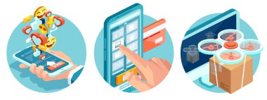 Çevrimiçi ürün incelemesi, sipariş, çevrimiçi ödeme ve hızlı teslimat