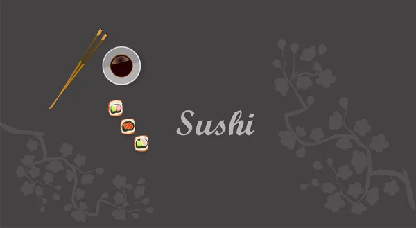 Vector del restaurante de menú de sushi . — Archivo Imágenes Vectoriales