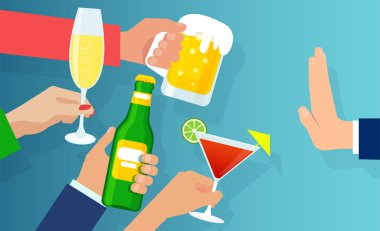 Reddeden bir adamın vekili alkol bardağı şarap, bira ya da kokteyl ikram etti.