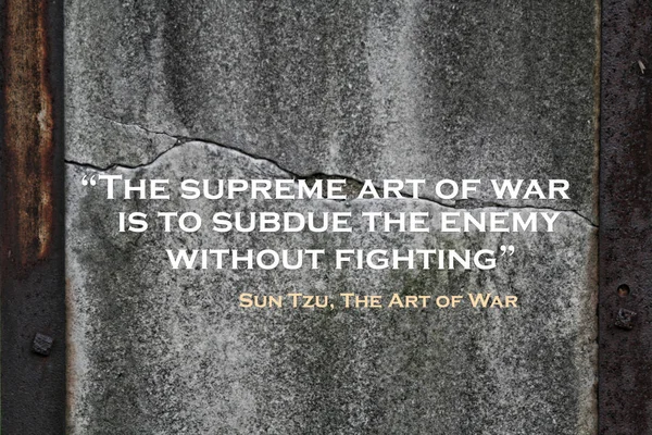 Zitat aus der Kunst des Krieges — Stockfoto