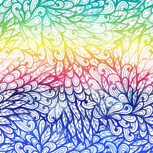 Farbverlauf bunte abstrakte Muster mit handgezeichneten stilisierten dood — Stockvektor