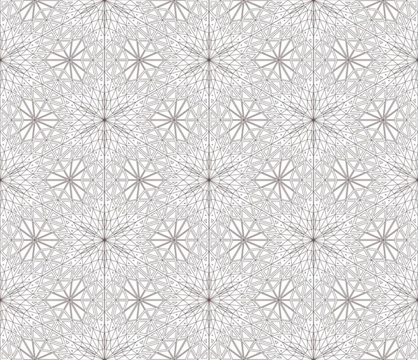 Ornement floral triangulé noir et blanc moderne sans couture — Image vectorielle