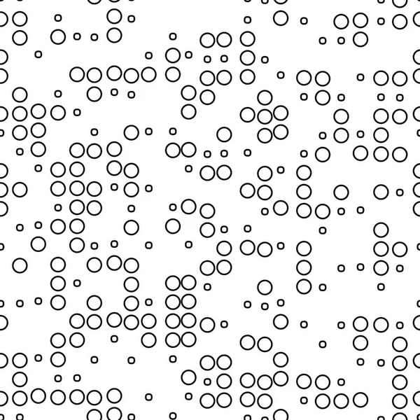 Adorno geométrico sin costuras en blanco y negro generado por el azar — Archivo Imágenes Vectoriales