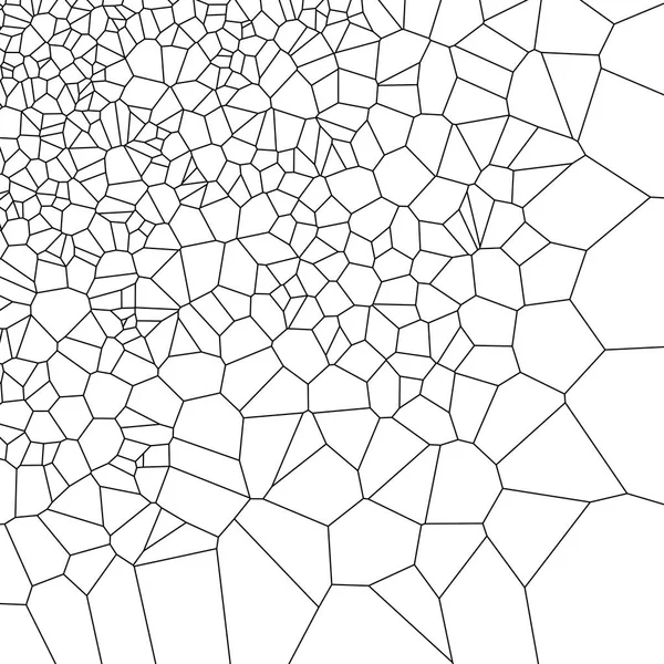 Rasgele çokgenler tarafından oluşturulan geometrik siyah beyaz süsleme — Stok Vektör