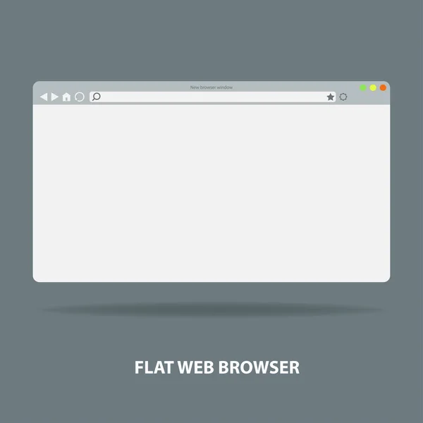 Illustration vectorielle d'un simple navigateur web plat — Image vectorielle