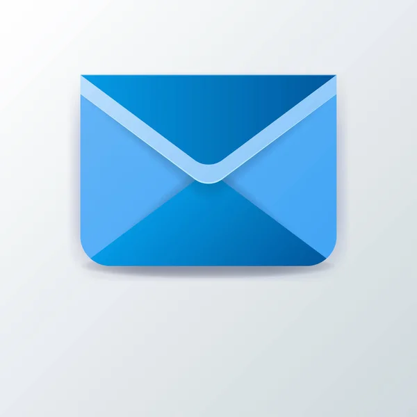 Icône vectorielle de courrier bleu unique. Conception des matériaux — Image vectorielle