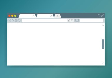 Vektör çizim basit düz web tarayıcı