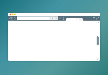 Vektör çizim basit düz web tarayıcı