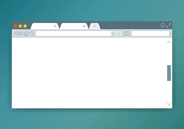 Illustrazione vettoriale del semplice browser web piatto — Vettoriale Stock