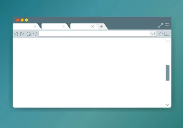 シンプルなフラット web ブラウザーのベクトル イラスト — ストックベクタ
