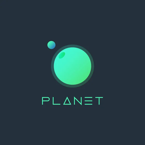 Słońce i księżyc wektor logo gradientu. Sylwetka logotyp Planet — Wektor stockowy