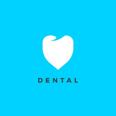 Beyaz diş diş Kliniği için logolu siluet