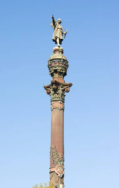 Christopher Columbus-monumentet i havet, Barcelona, Spanien — Stockfoto