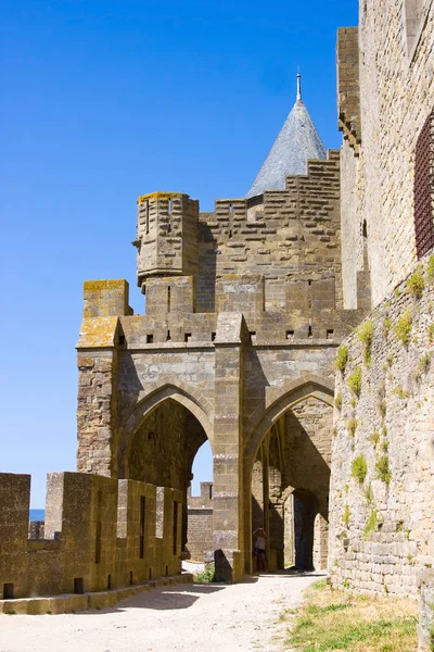 Fortezza Carcassonne, Languedoc, Francia — Foto Stock