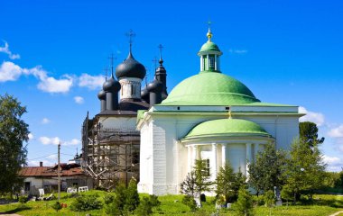 Holy Trinity Kilisesi ve diriliş Vologda region, Rusya Federasyonu Goritsy Manastırı, İsa'nın diriliş Katedrali