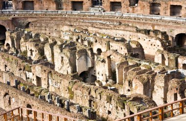 Rome, İtalya-Mart 22, Colosseum 2015:Tourists. Bir Unesco Dünya Mirası site bu. Roma, İtalya