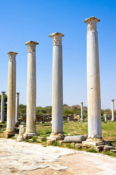 Romans ruins of the city of Salamis, near Famagusta, Northern Cyprus — Stock Photo, Image