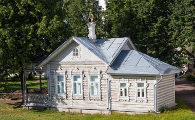 Vologda, Rusya - 15 Ağustos 2016: Yazlık ev. Müze yönetimi Vologda Kremlin. Rusya, Vologda region, Vologda