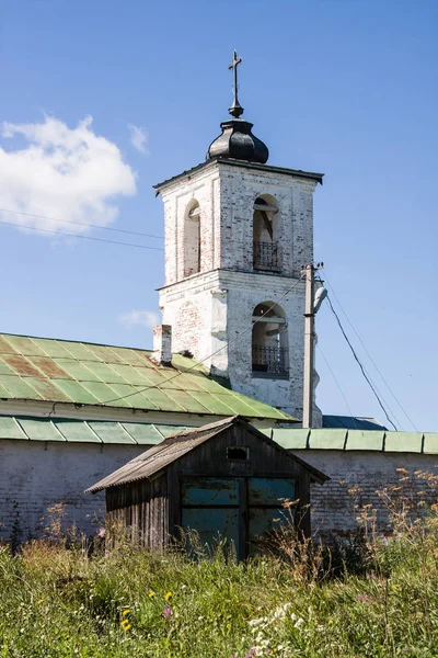 Bell tower at Goritsy Monastery of Resurrection Vologda region — Stock Photo, Image