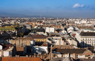 Budapest, Macaristan - 8 Kasım 2015: Budapeşte'den Aziz Stephan Bazilikası, Macaristan, Panorama