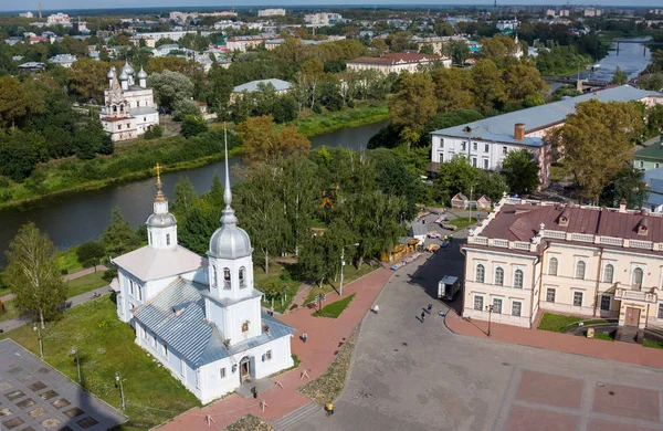 クレムリン広場、ヴォログダ、ロシアの空撮 — ストック写真