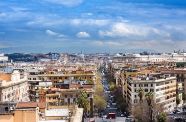 Önce yağmur, İtalya Roma cityscape bakış