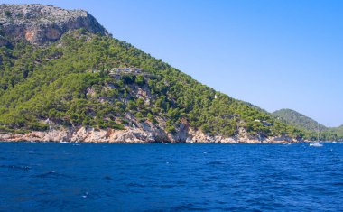 Cala Pi de La Posada, Mallorca, İspanya arasındaki bağlantı noktası de Polenca dağa
