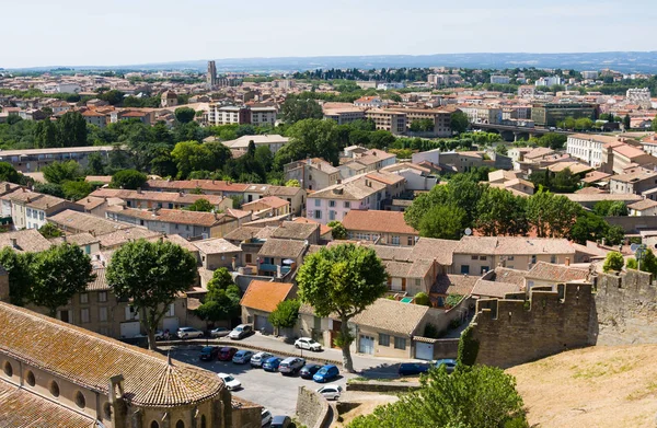 View of Carcassonne from the fortress - Languedoc, France — Stock Photo, Image