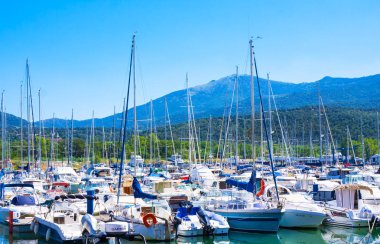 Argeles Sur Mer, Fransa - 9 Temmuz 2016: Port Argeles-sur-Mer in Pyrenees-Orientales Department, Languedoc-Roussillon region, Güney Fransa