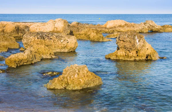 Městské pláže s pískem v Paphos, Kypr — Stock fotografie