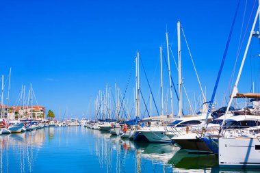 ARGELES Sur Mer, Fransa - 9 Temmuz 2016: Residence Mer ve Golf bağlantı noktası Argeles Pyrenees Orientales bölümü, Languedoc-Roussillon bölgesi, Güney Fransa'da Argeles-sur-Mer beach bölgesinde ayarla